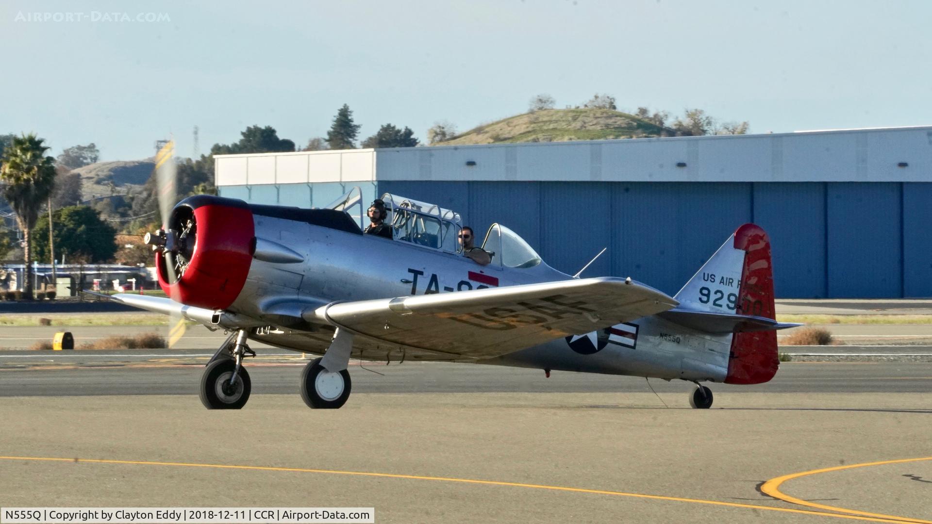 N555Q, 1957 North American AT-6G Texan C/N 197-042, Buchanan Field Concord California 2018.