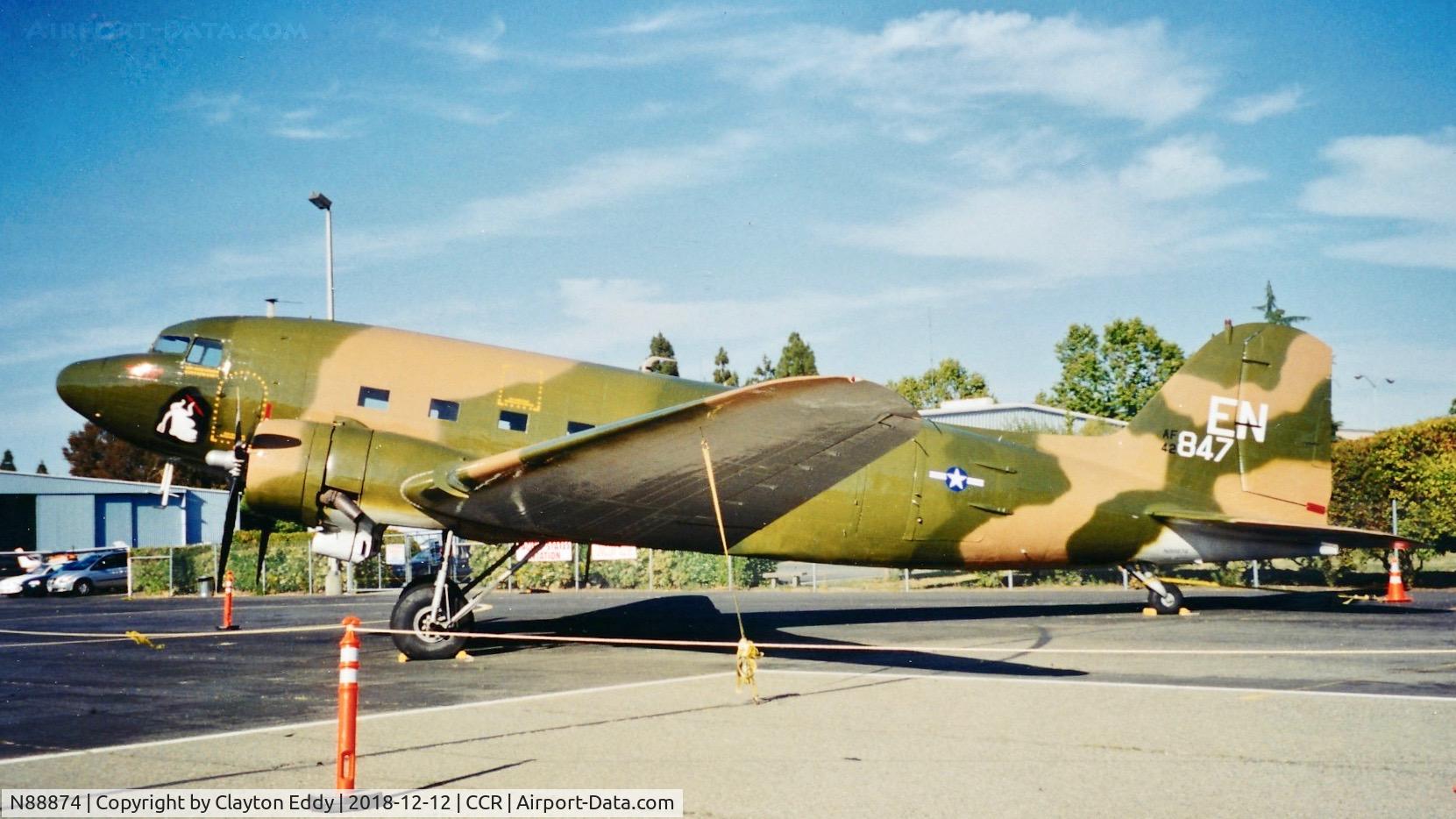 N88874, 1944 Douglas DC3C (C-47A) C/N 12693, Buchanan Field Concord California 2018.