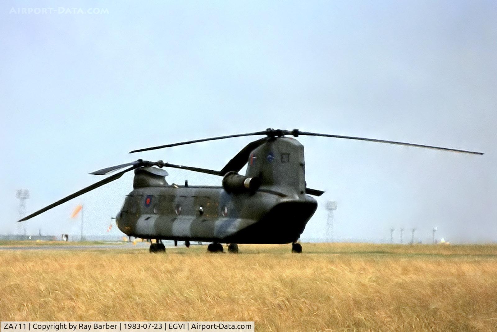 ZA711, Boeing Vertol Chinook HC.1 C/N M/A023/B-842/M7026, ZA711   Boeing Vertol CH-47C Chinook HC.1GC [B842] (Royal Air Force) RAF Greenham Common~G @ 23/07/1983