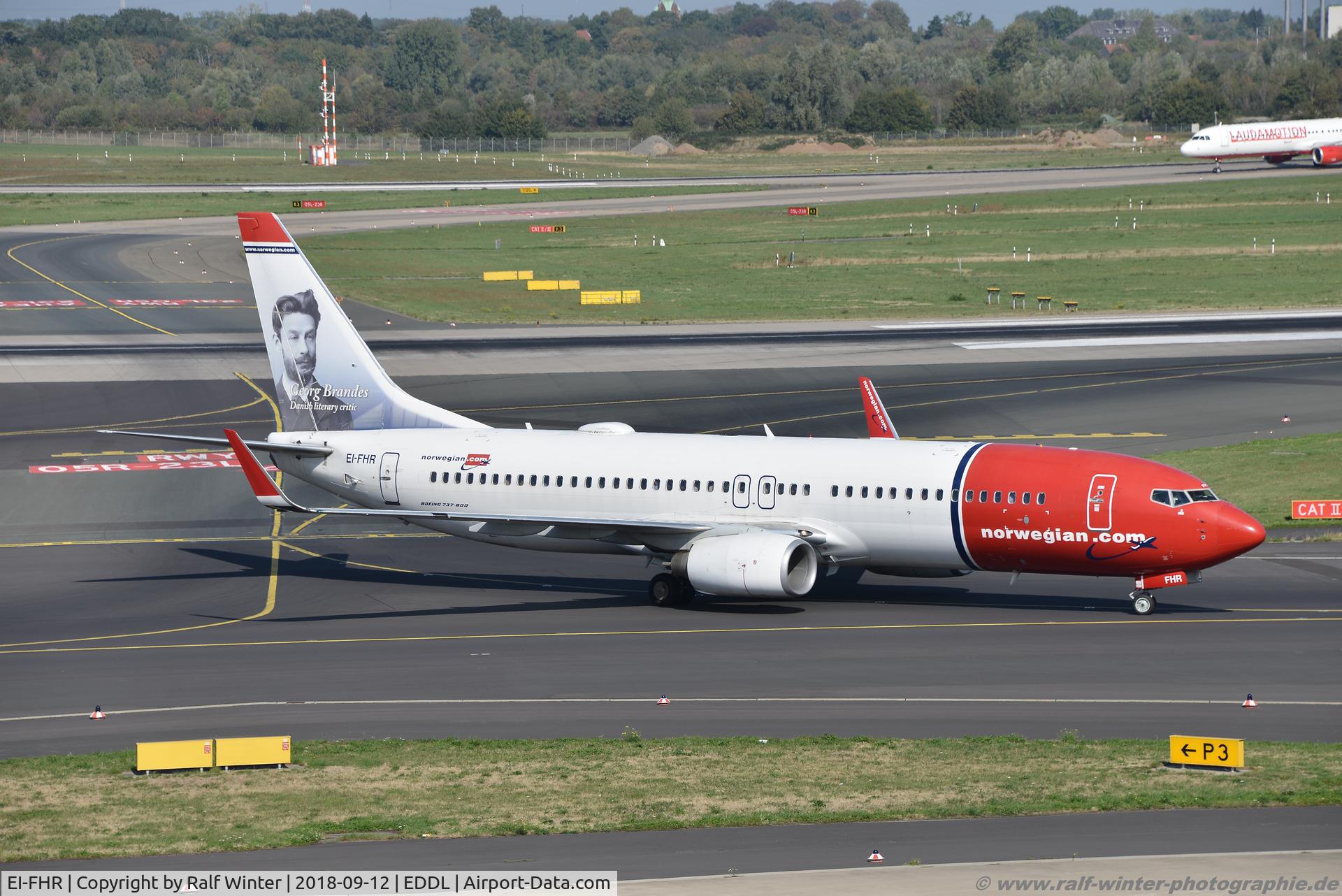 EI-FHR, 2010 Boeing 737-8JP C/N 39045, Boeing 737-8JP(W) - IBK Norwegian Air International 'Georg BRandes' - 39045 - EI-FHR - 12.09.2018 - DUS
