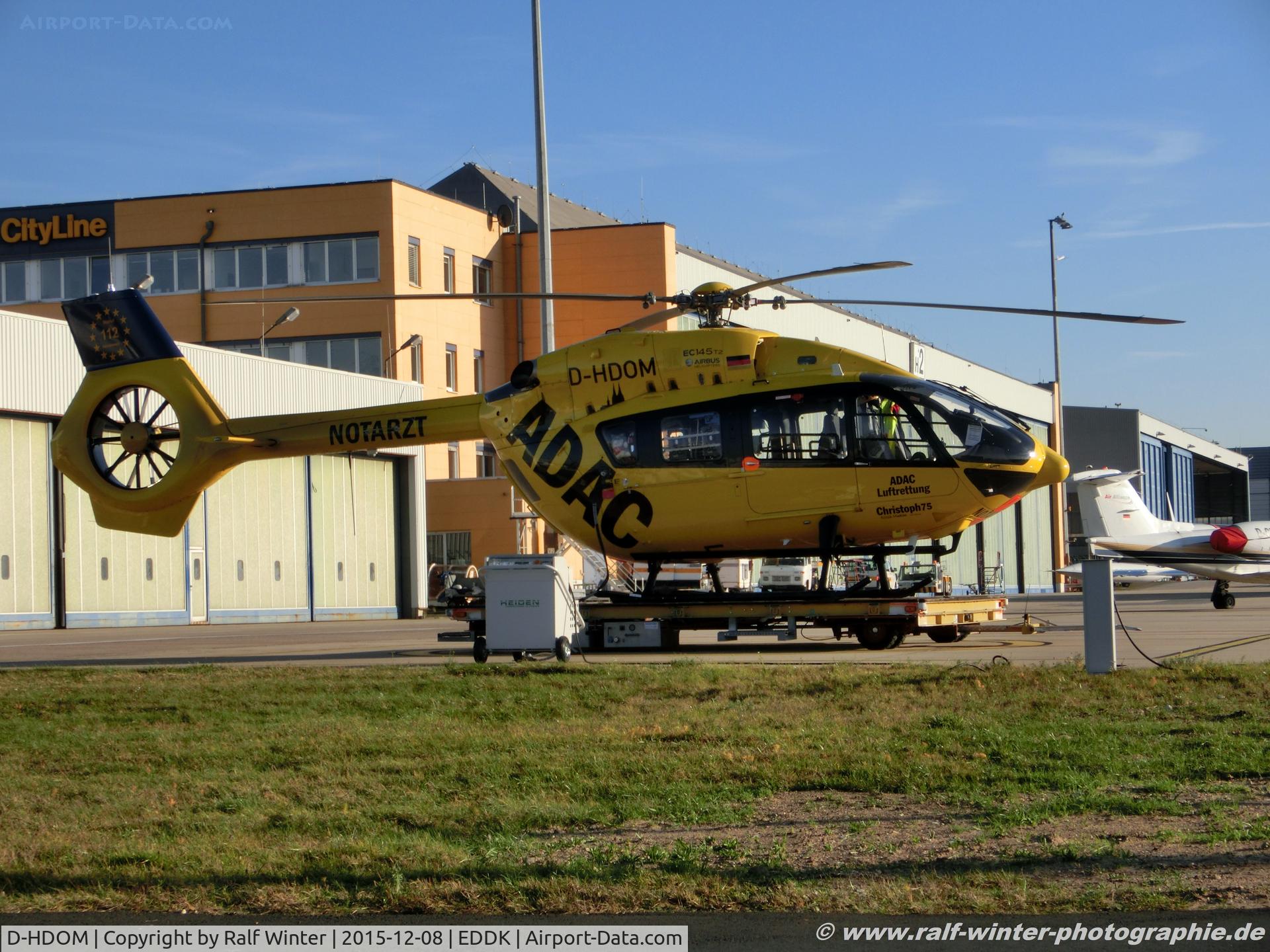 D-HDOM, 2015 Airbus Helicopters H-145 (BK-117D-2) C/N 20027, Airbus Helicopters MBB BK-117D2 EC-145 - CHX ADAC Luftrettung 'Christoph 75' - 20027 - D-HDOM - 08.12.2015 - CGN