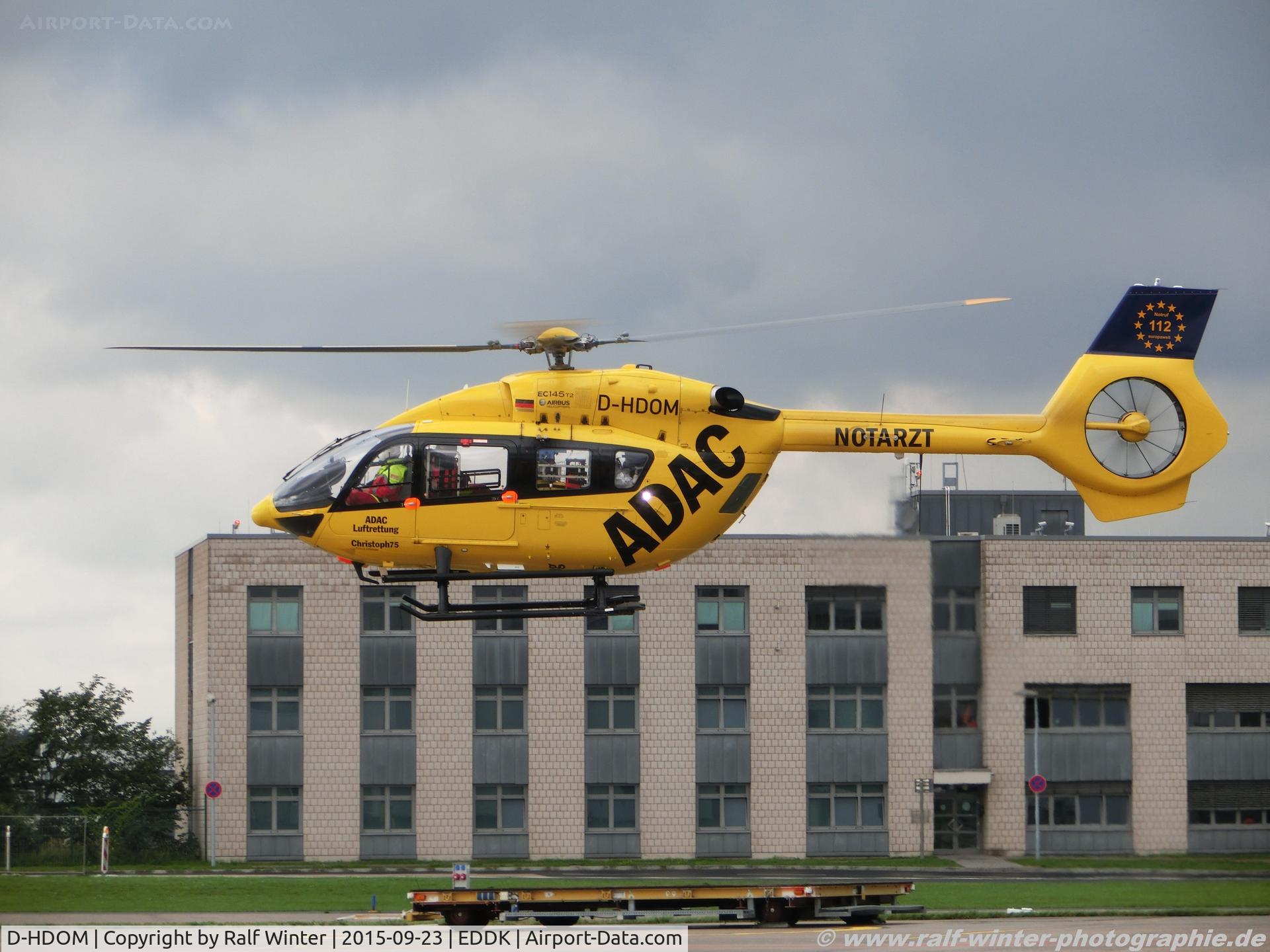 D-HDOM, 2015 Airbus Helicopters H-145 (BK-117D-2) C/N 20027, Airbus Helicopters MBB BK-117D2 EC-145 - CHX ADAC Luftrettung 'Christoph 75' - 20027 - D-HDOM - 23.09.2015 - CGN