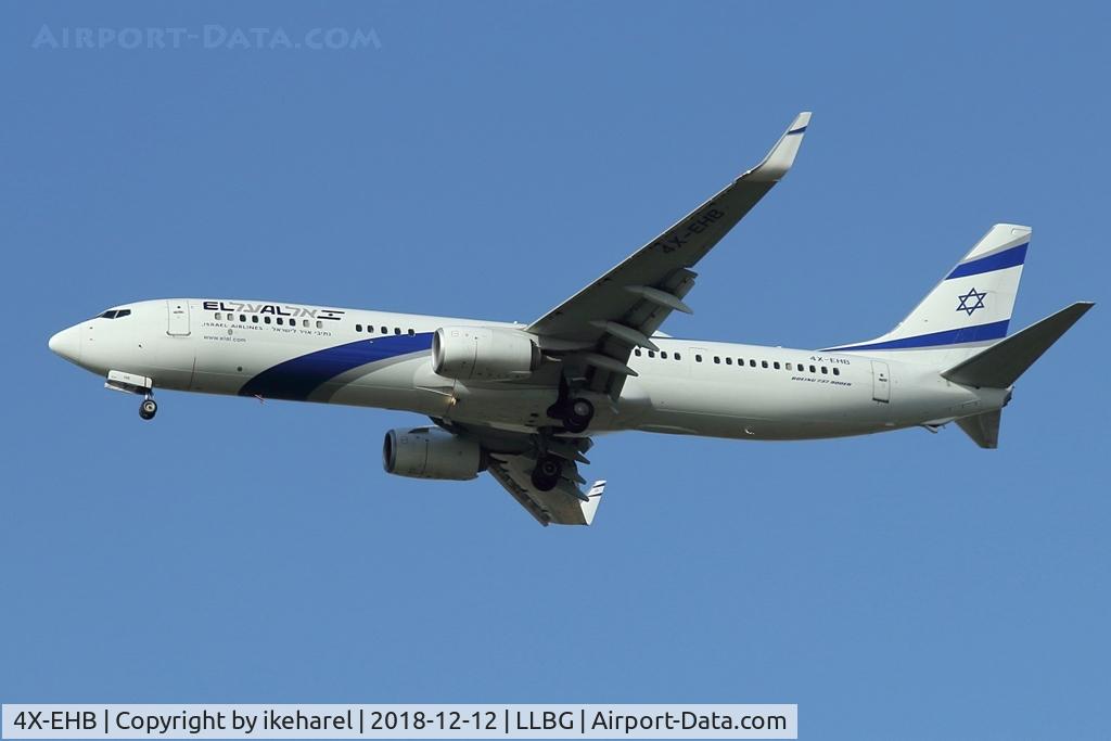 4X-EHB, 2013 Boeing 737-958/ER C/N 41553, Flight from Roma.