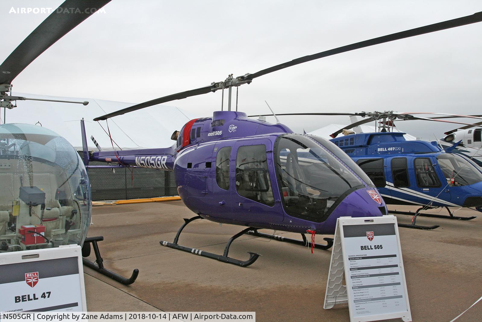 N505GR, 2017 Bell 505 Jet Ranger X Jet Ranger X C/N 65011, At the 2018 Alliance Airshow - Fort Worth, TX