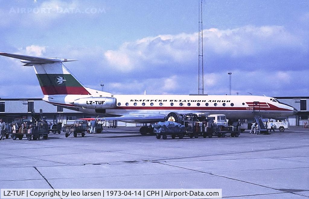 LZ-TUF, 1970 Tupolev Tu-134 C/N 0918, Copenhagen 14.4.1973