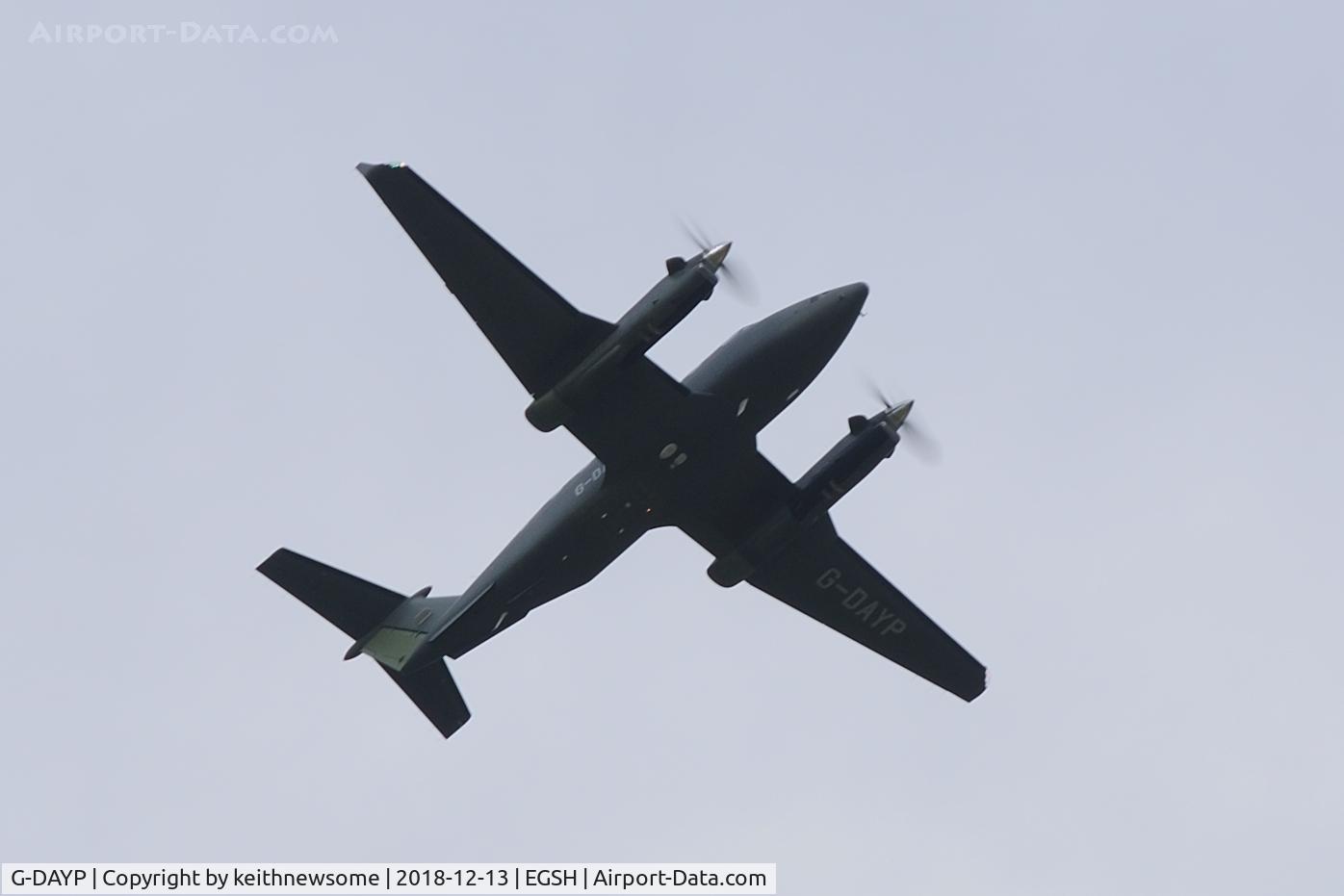 G-DAYP, 2009 Hawker Beechcraft B300C King Air C/N FM-29, Conducting a very high 'low pass'.