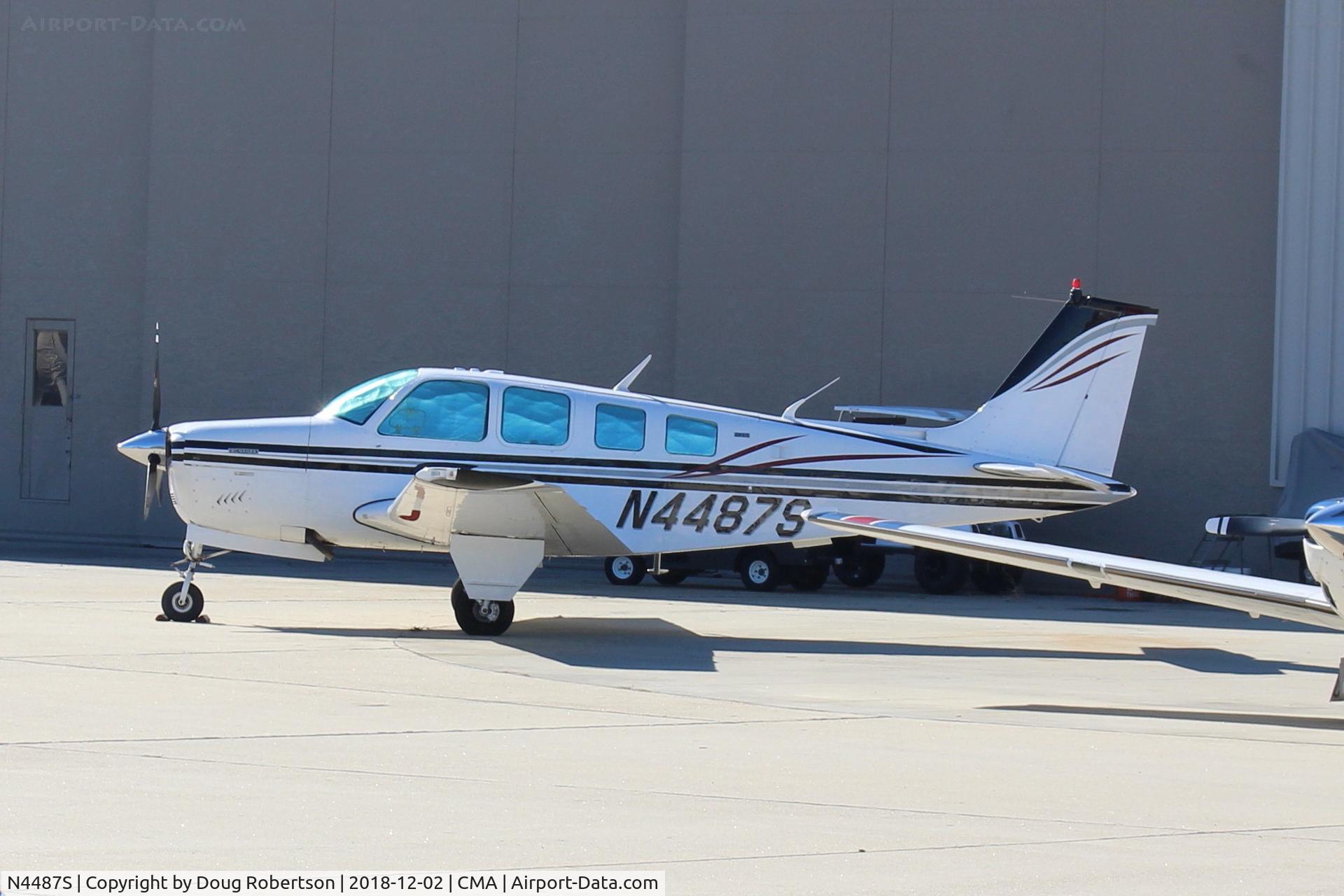 N4487S, 1975 Beech A36 Bonanza 36 C/N E-708, 175 Beech A36 BONANZA, Continental IO-520-BA 285 Hp