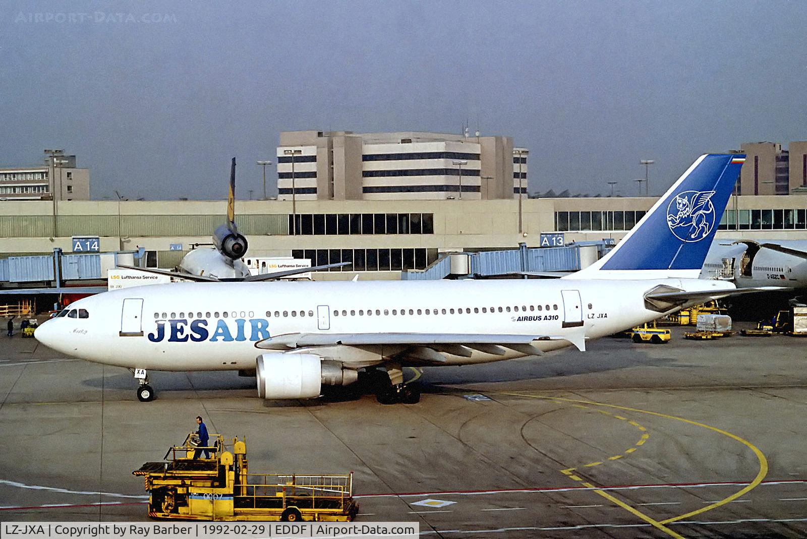 LZ-JXA, 1985 Airbus A310-324 C/N 378, LZ-JXA   Airbus A310-324 [378] (Jes Air) Frankfurt Int'l~D 29/02/1992