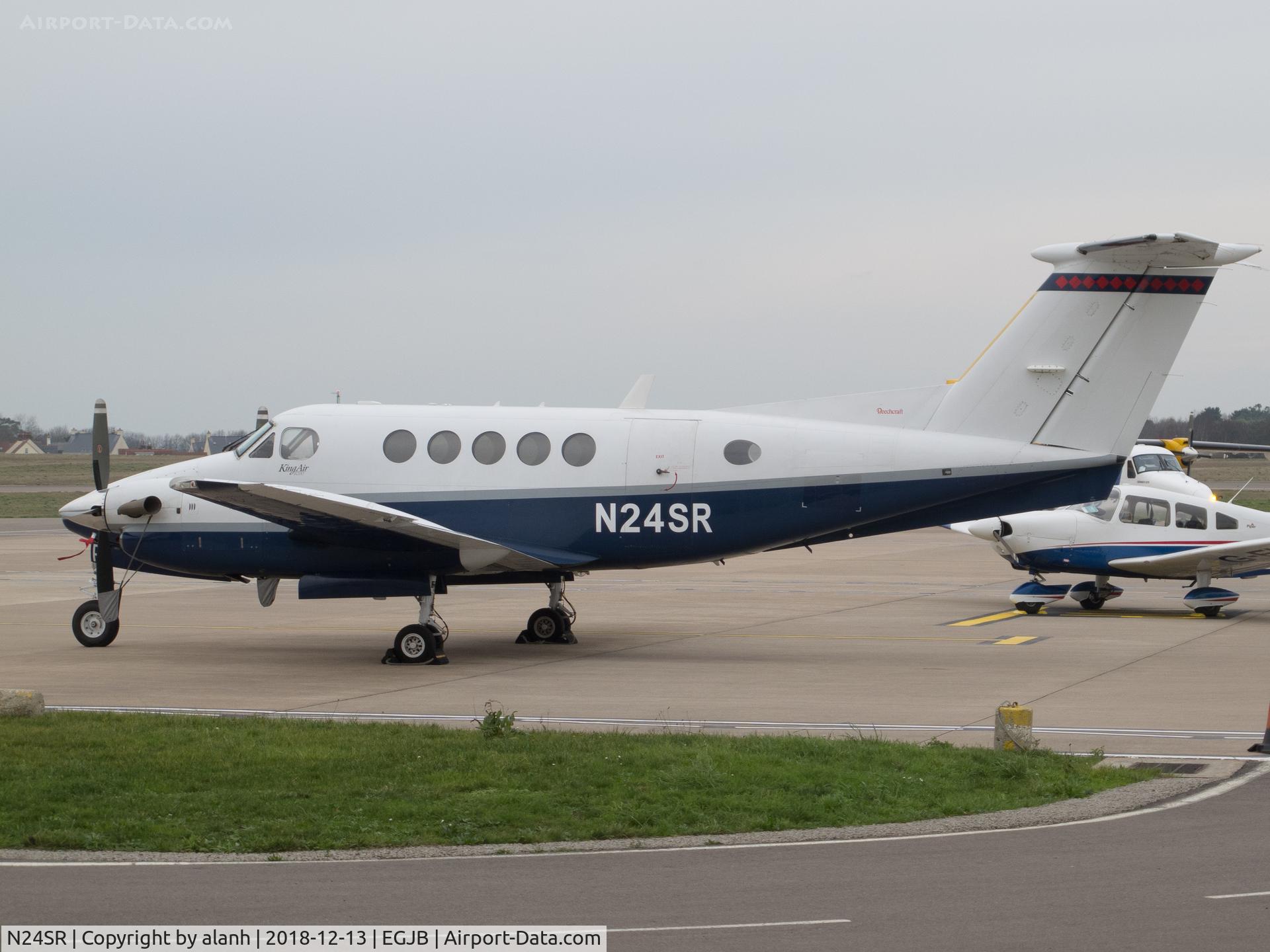N24SR, 2003 Raytheon B200 King Air C/N BB-1837, On the west parking at Guernsey