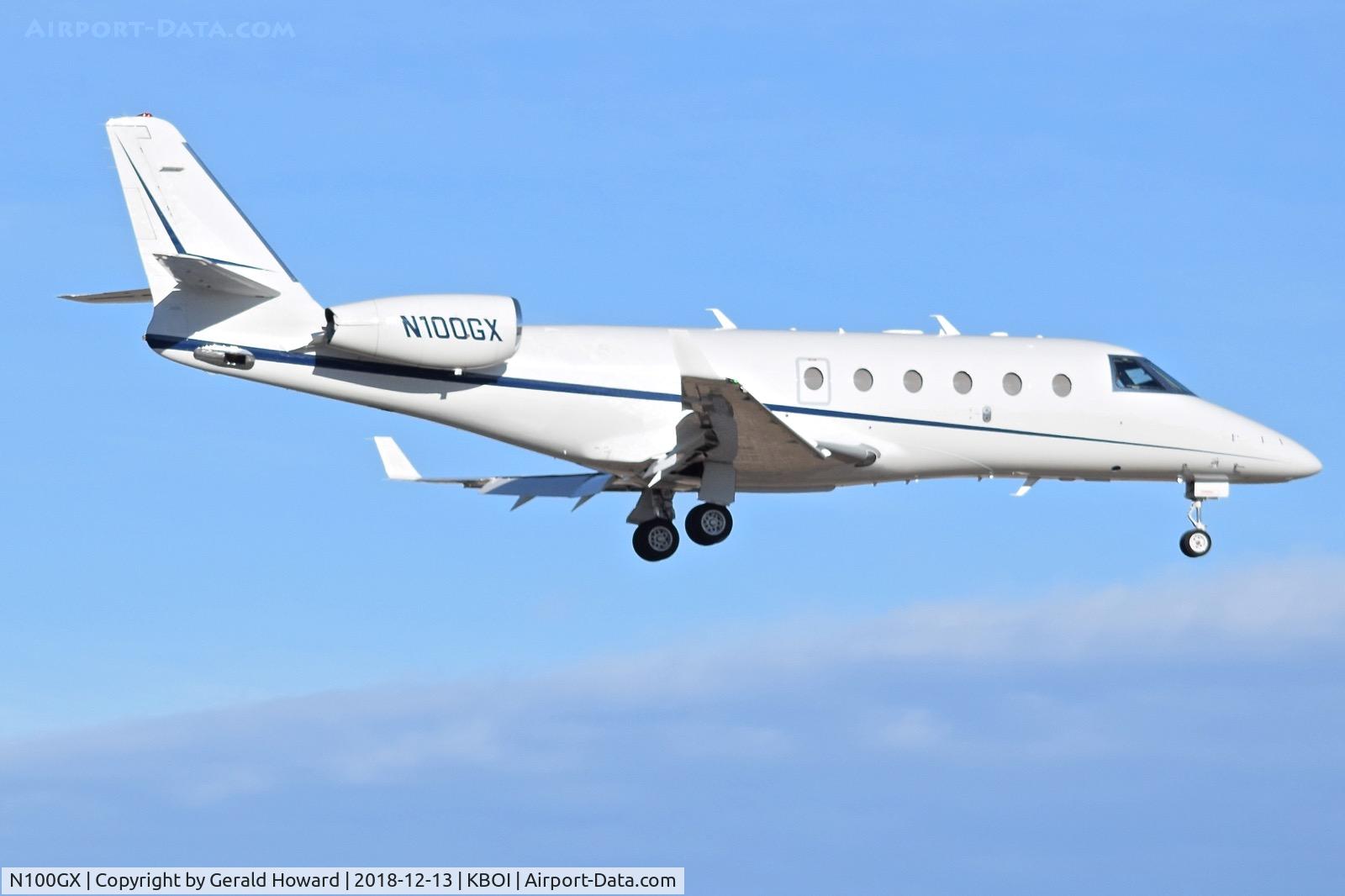 N100GX, 2007 Israel Aircraft Industries Gulfstream G150 C/N 228, Landing BOI