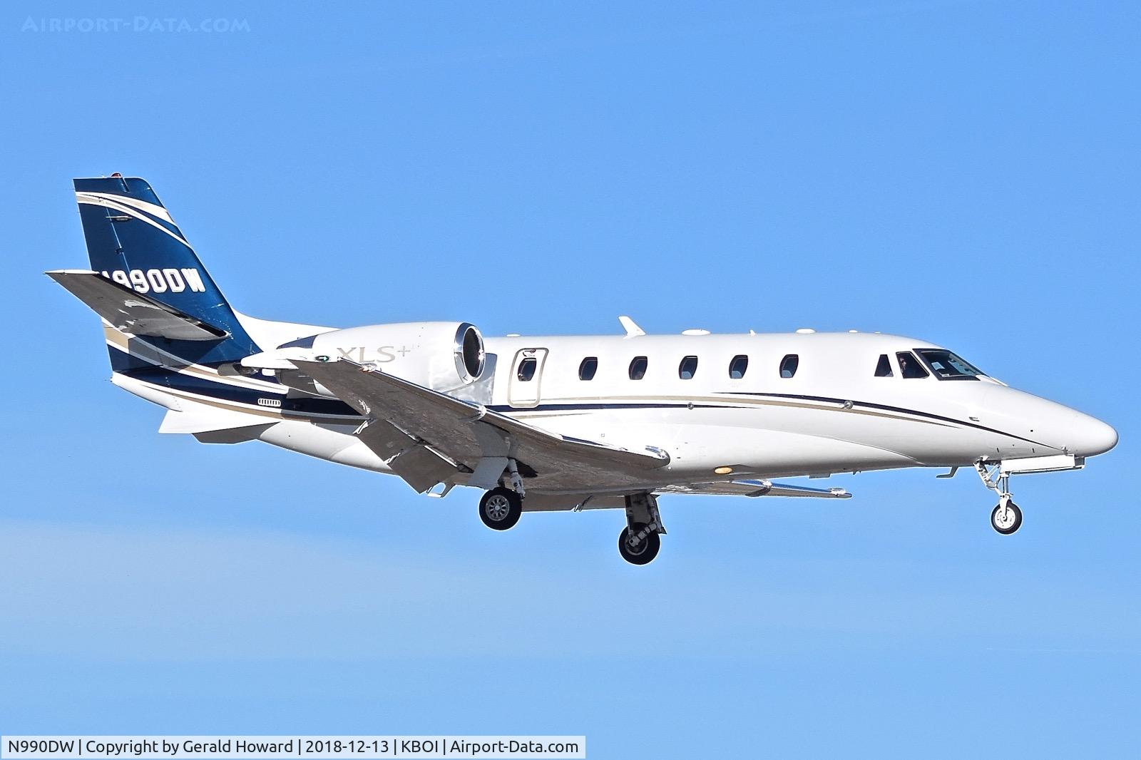 N990DW, 2009 Cessna 560 Citation XLS+ C/N 560-6022, Approach to BOI.
