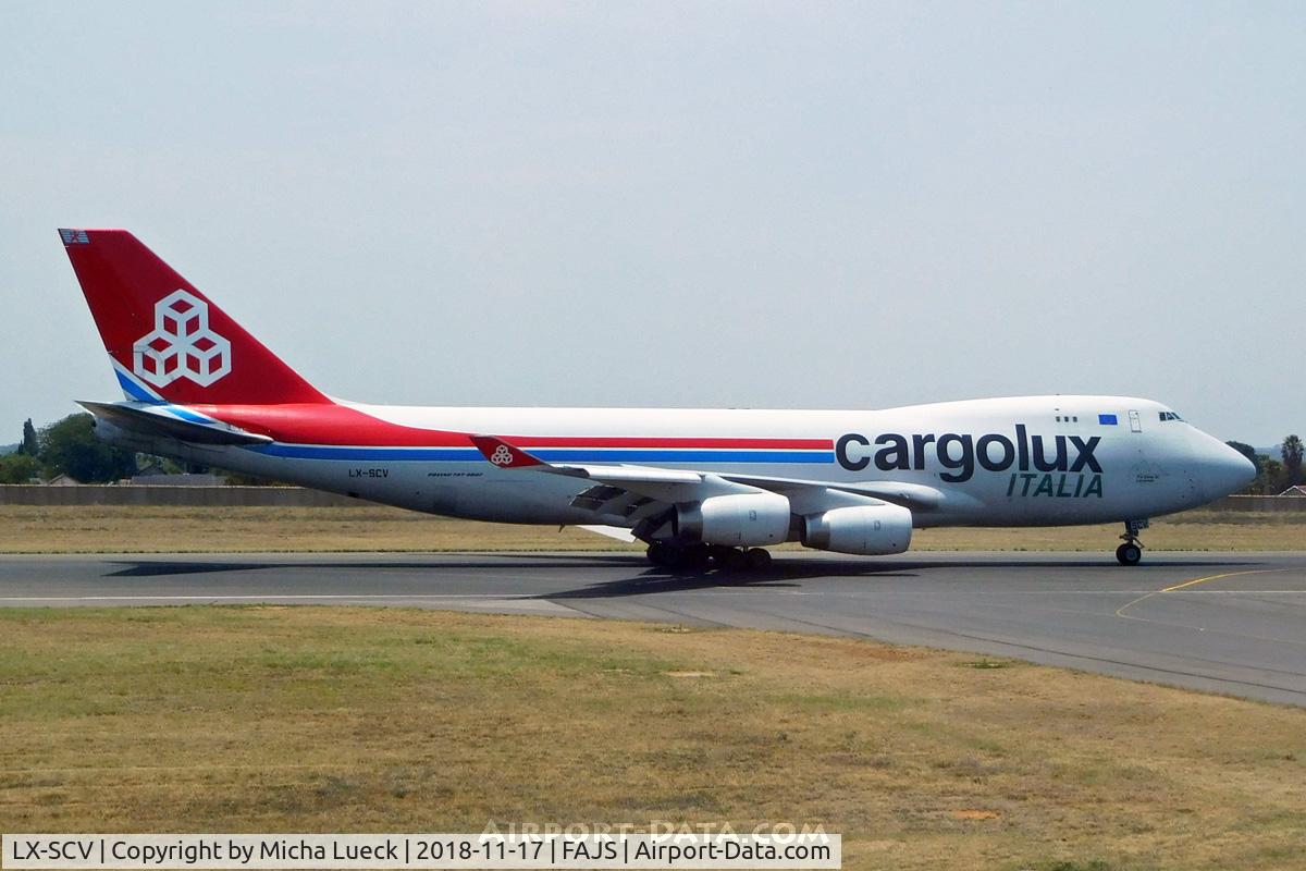 LX-SCV, 2001 Boeing 747-4R7F/SCD C/N 29733, At O.R. Tambo