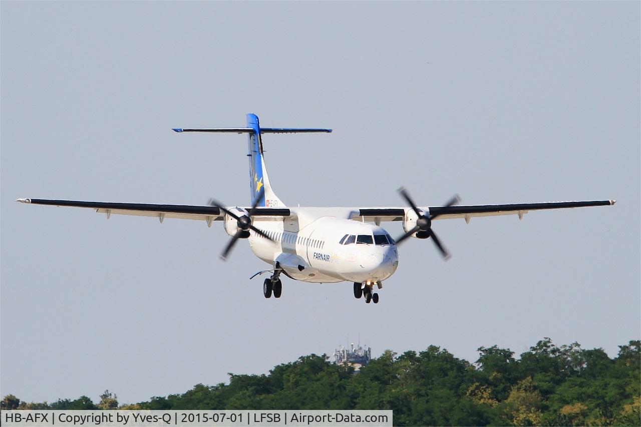 HB-AFX, 1991 ATR 72-202(F) C/N 265, ATR 72-202(F), On final rwy 15, Bâle-Mulhouse-Fribourg airport (LFSB-BSL)