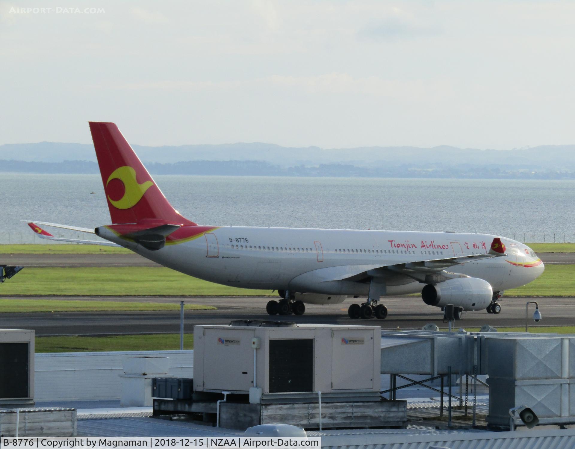 B-8776, 2016 Airbus A330-243 C/N 1756, taxying to gate