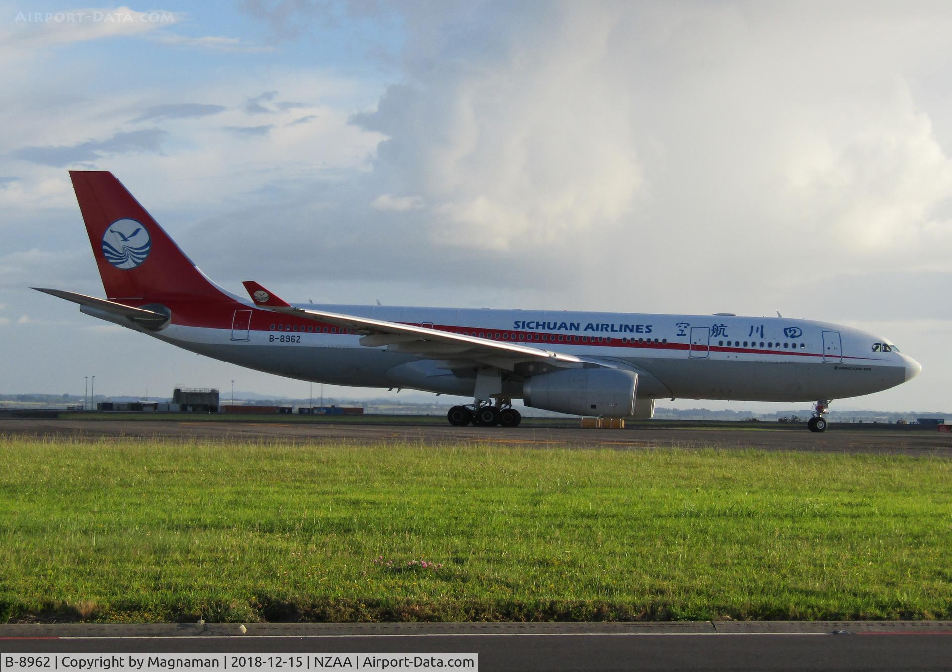 B-8962, 2017 Airbus A330-243 C/N 1780, turning off runway