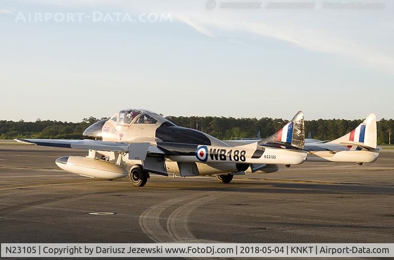 N23105, 1959 De Havilland (F+W Emmen) Vampire T55 (DH-115) C/N 982, De Havilland DH-115 Vampire T.55  C/N 982, N23105