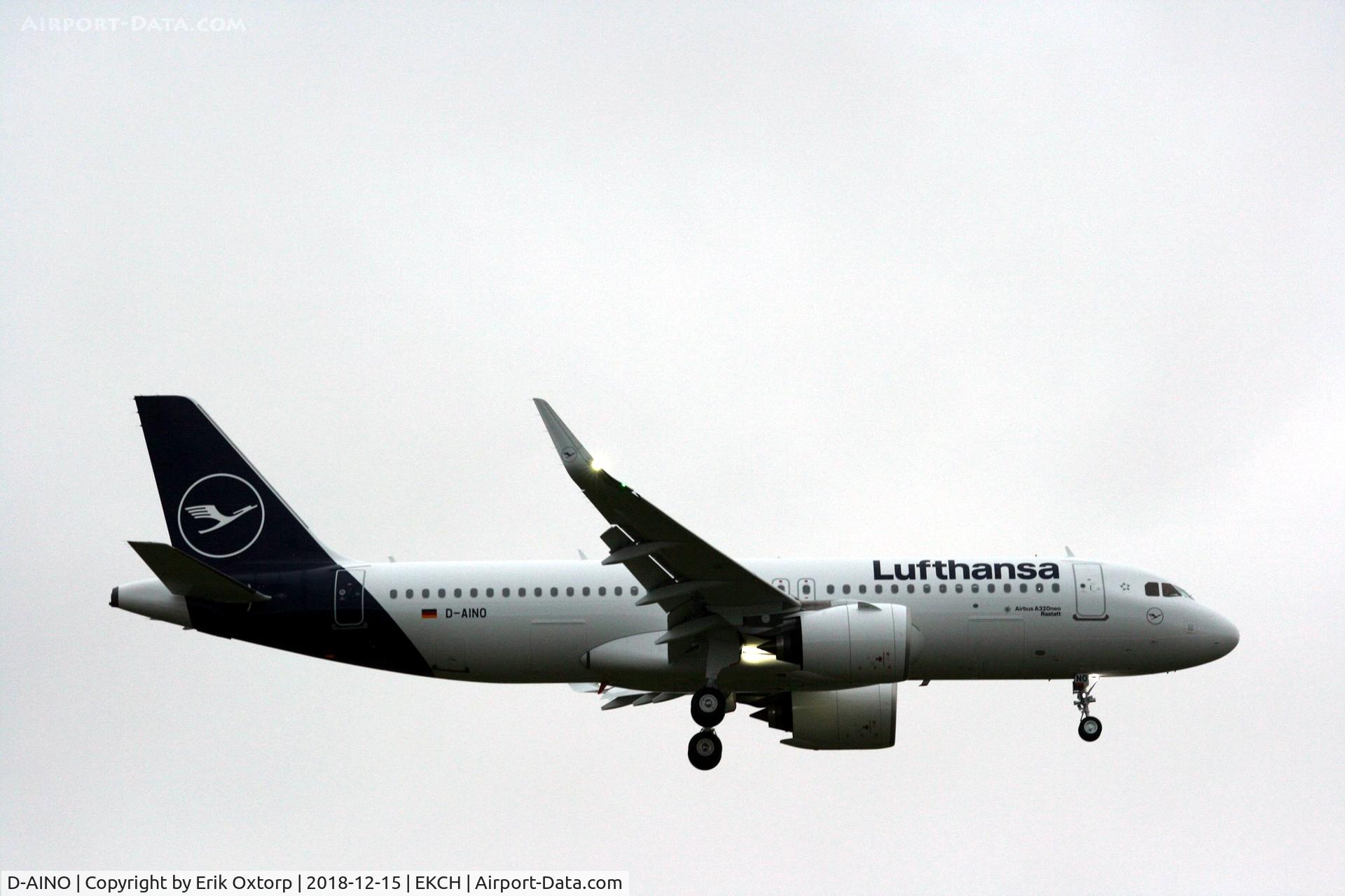 D-AINO, 2018 Airbus A320-271N C/N 8559, D-AINO landing rw 04L