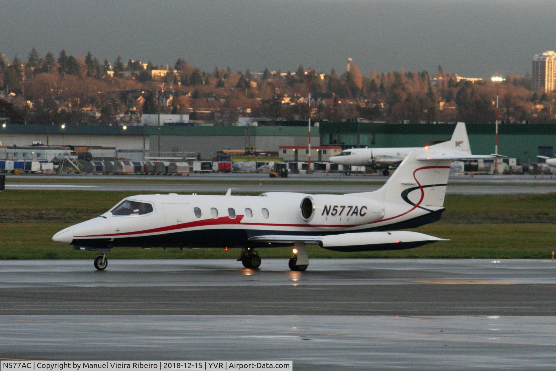 N577AC, 1981 Gates Learjet 35A C/N 35A-448, Departure from YVR