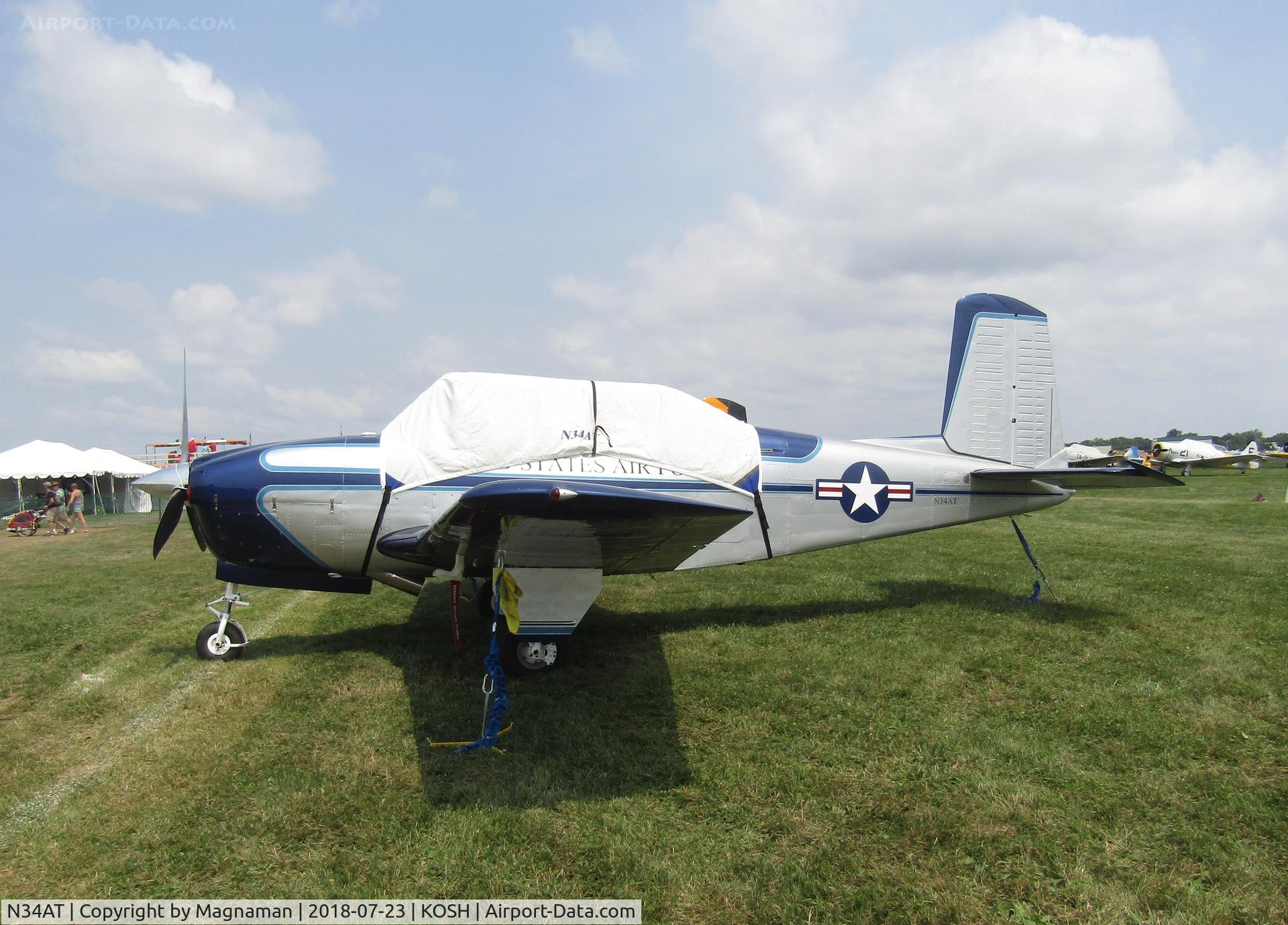 N34AT, 1957 Beech T-34A (A45) Mentor Mentor C/N G-139, at EAA 18