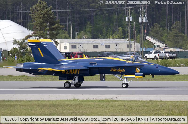 163766, 1989 McDonnell Douglas F/A-18C Hornet C/N 846/C123, F/A-18C Hornet 163766  from Blue Angels Demo Team  NAS Pensacola, FL