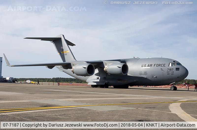 07-7187, 2007 Boeing C-17A Globemaster III C/N P-187, C-17A Globemaster 07-7187  from 315th AW 437th AW Charleston AFB, SC