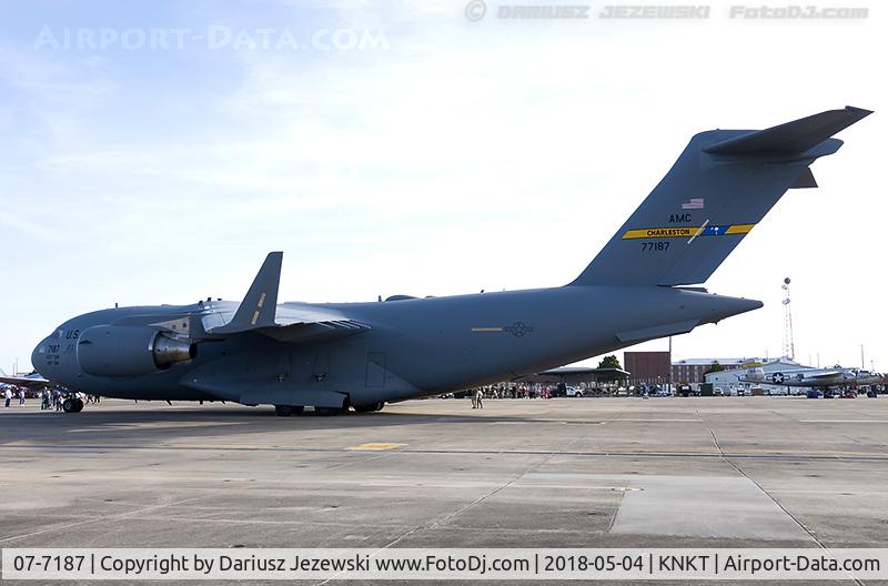 07-7187, 2007 Boeing C-17A Globemaster III C/N P-187, C-17A Globemaster 07-7187  from 315th AW 437th AW Charleston AFB, SC