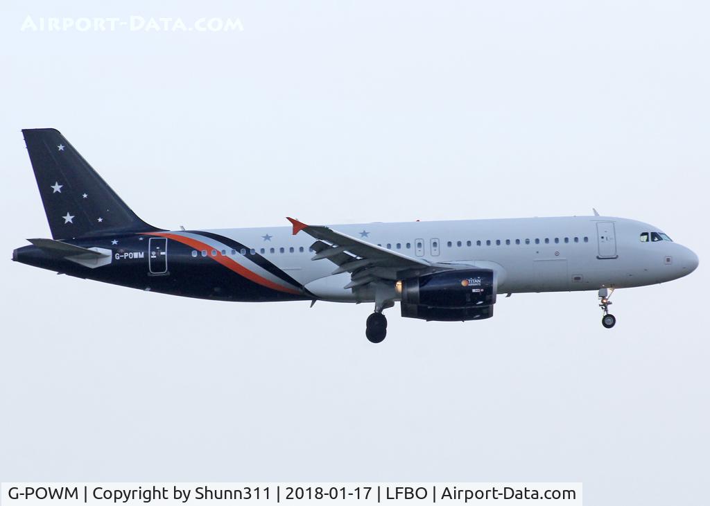 G-POWM, 2005 Airbus A320-232 C/N 2564, Landing rwy 32L