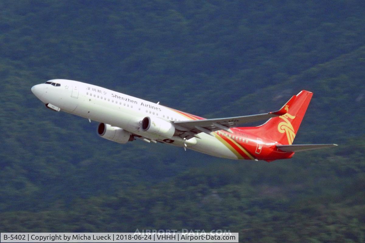 B-5402, 2008 Boeing 737-87L C/N 35531, At Hong Kong