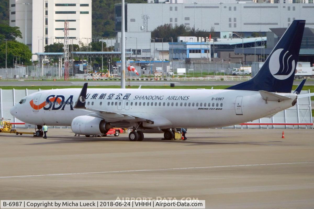 B-6987, 2015 Boeing 737-85N C/N 41628, At Hong Kong