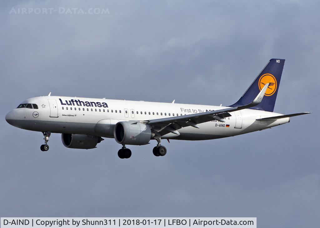 D-AIND, 2016 Airbus A320-271NEO C/N 7078, Landing rwy 32R