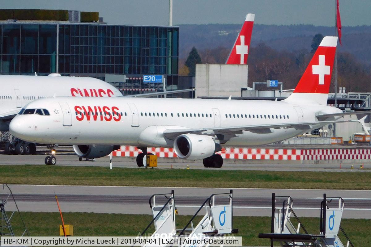 HB-IOM, 2010 Airbus A321-212 C/N 4534, At Zurich