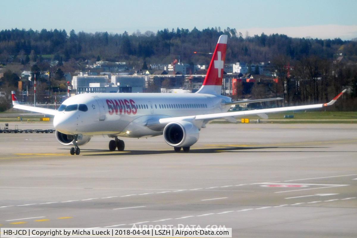 HB-JCD, 2017 Bombardier CSeries CS300 (BD-500-1A11) C/N 55013, At Zurich