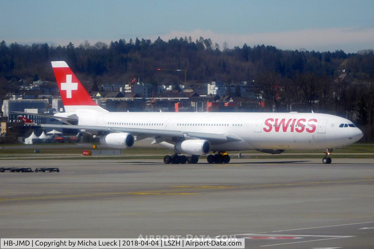 HB-JMD, 2003 Airbus A340-313 C/N 556, At Zurich