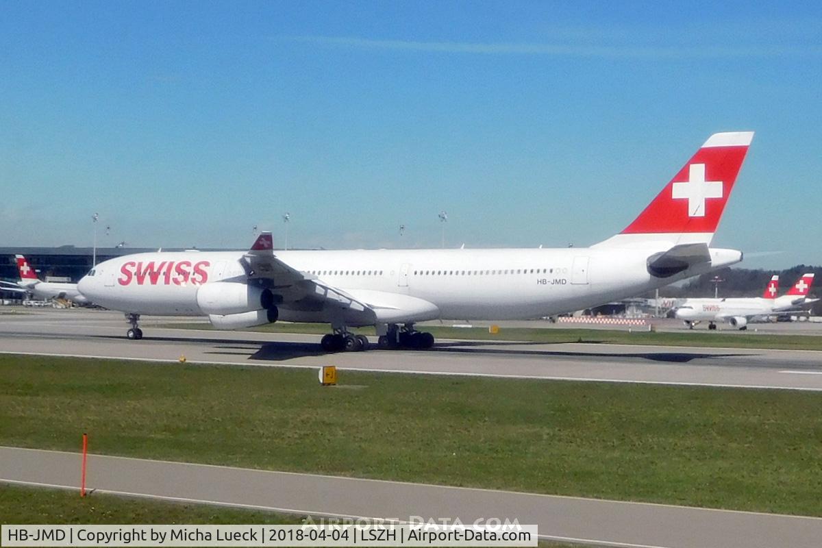HB-JMD, 2003 Airbus A340-313 C/N 556, At Zurich