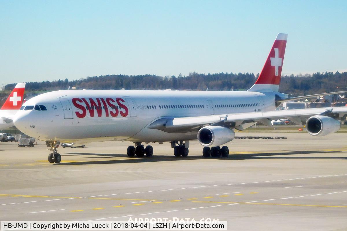 HB-JMD, 2003 Airbus A340-313 C/N 556, At Zurich