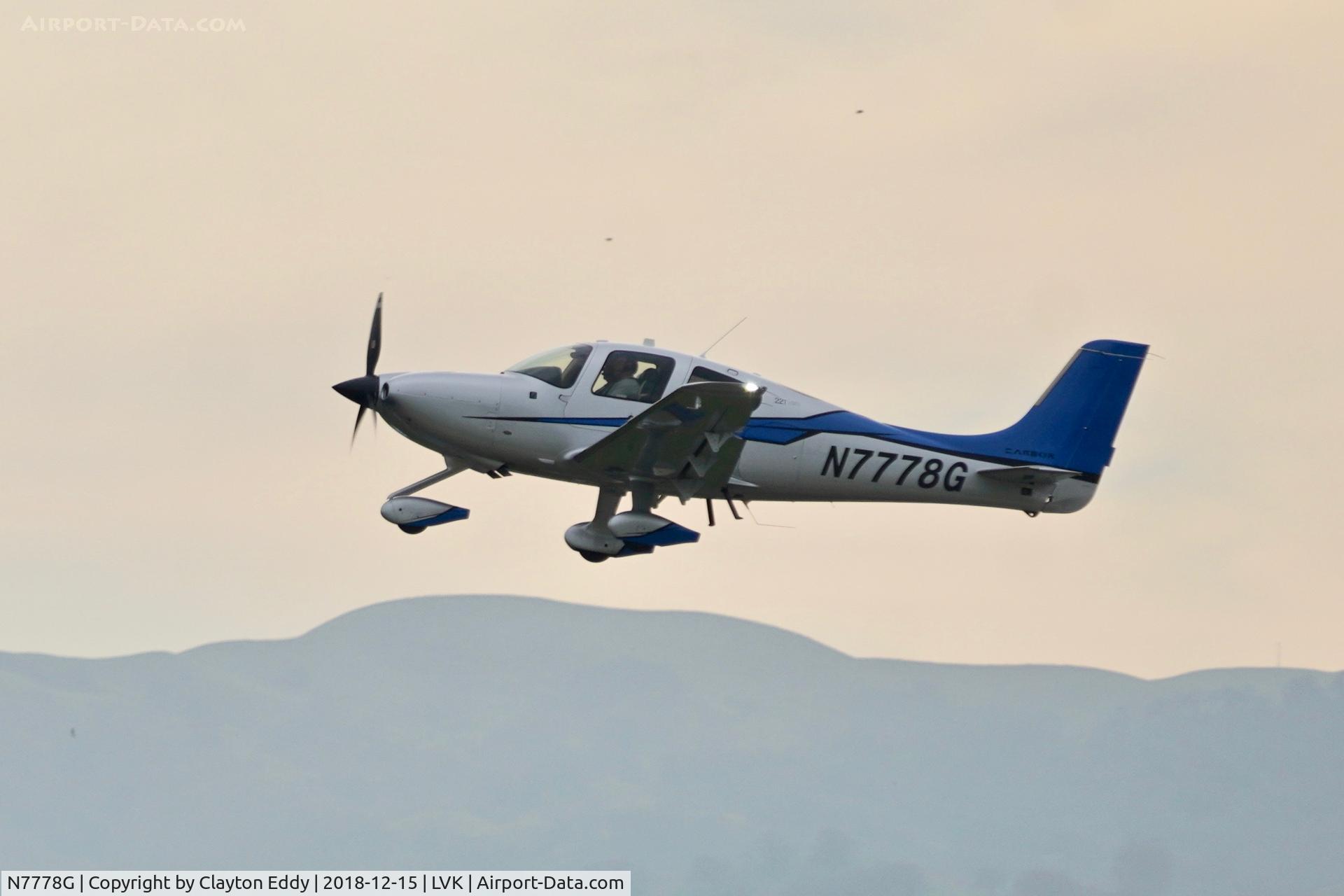 N7778G, 2015 Cirrus SR22T C/N 1145, Livermore Airport California 2018.