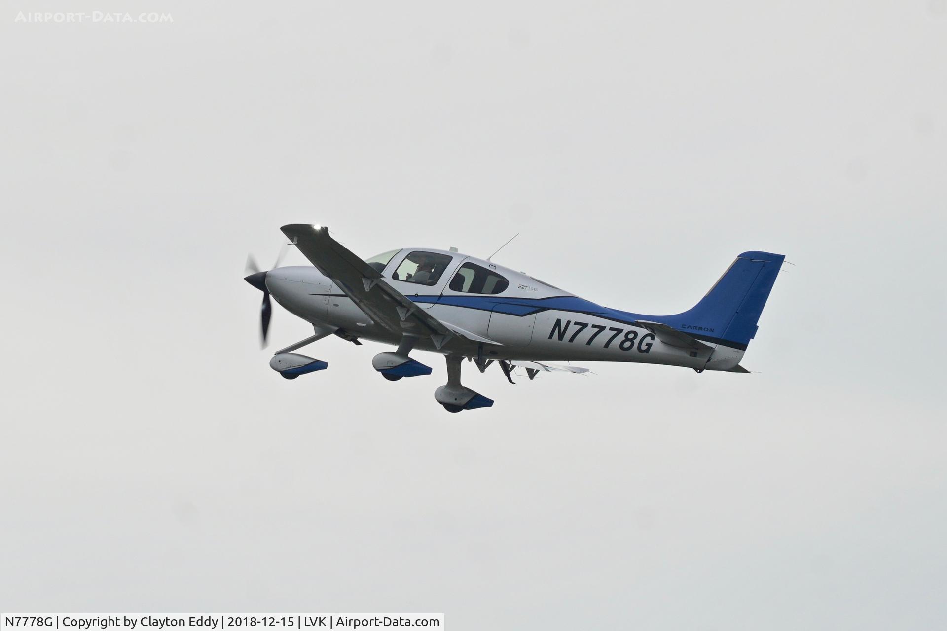N7778G, 2015 Cirrus SR22T C/N 1145, Livermore Airport California 2018.
