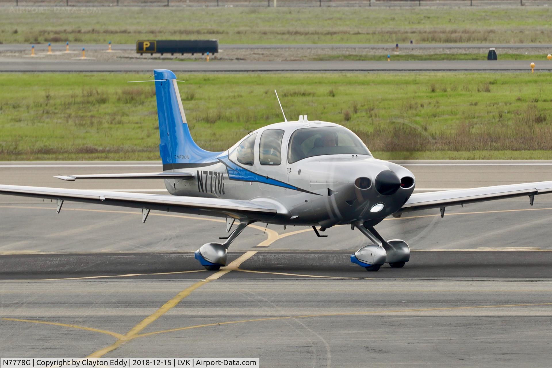 N7778G, 2015 Cirrus SR22T C/N 1145, Livermore Airport California 2018.