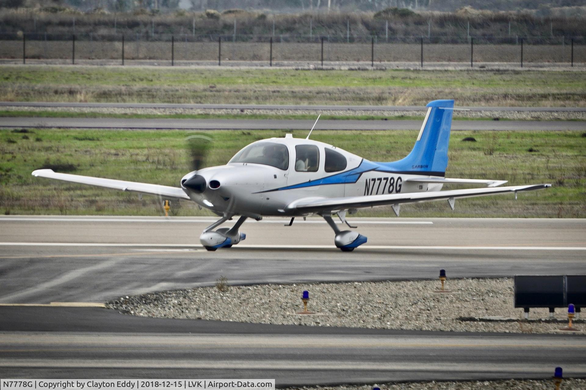 N7778G, 2015 Cirrus SR22T C/N 1145, Livermore Airport California 2018.
