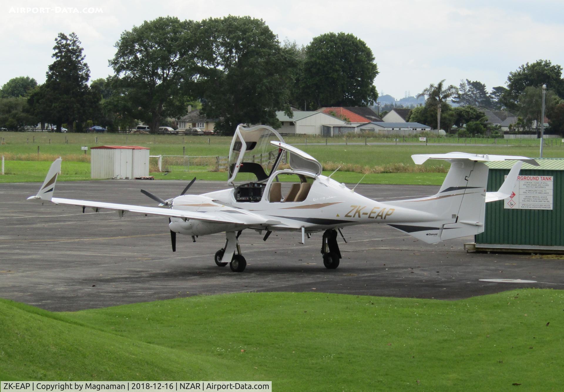 ZK-EAP, Diamond DA-42 NG Twin Star C/N 42.258, newest fleet member at aero club