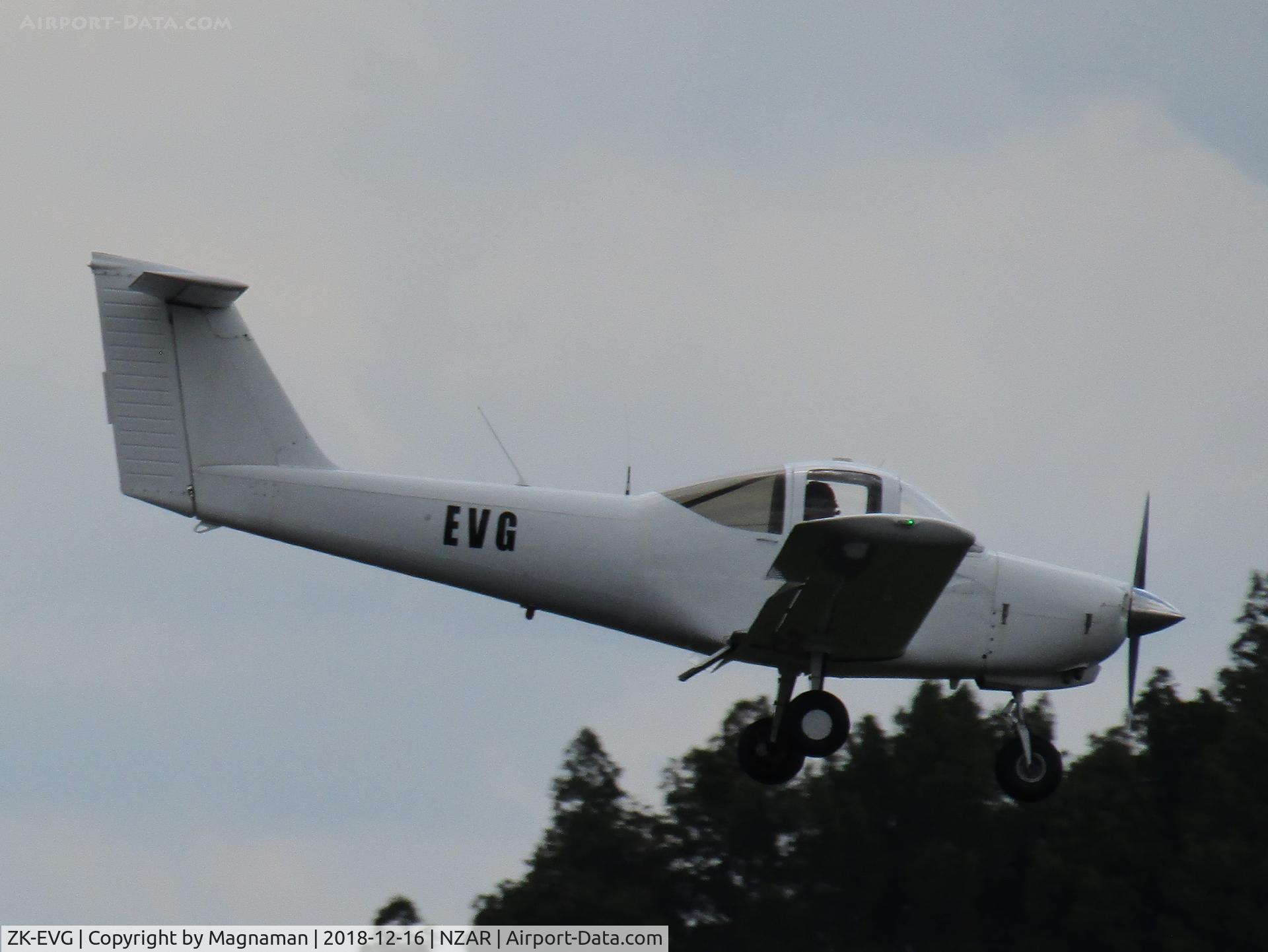 ZK-EVG, Piper PA-38-112 Tomahawk C/N 38-82A0015, landing at ardmore