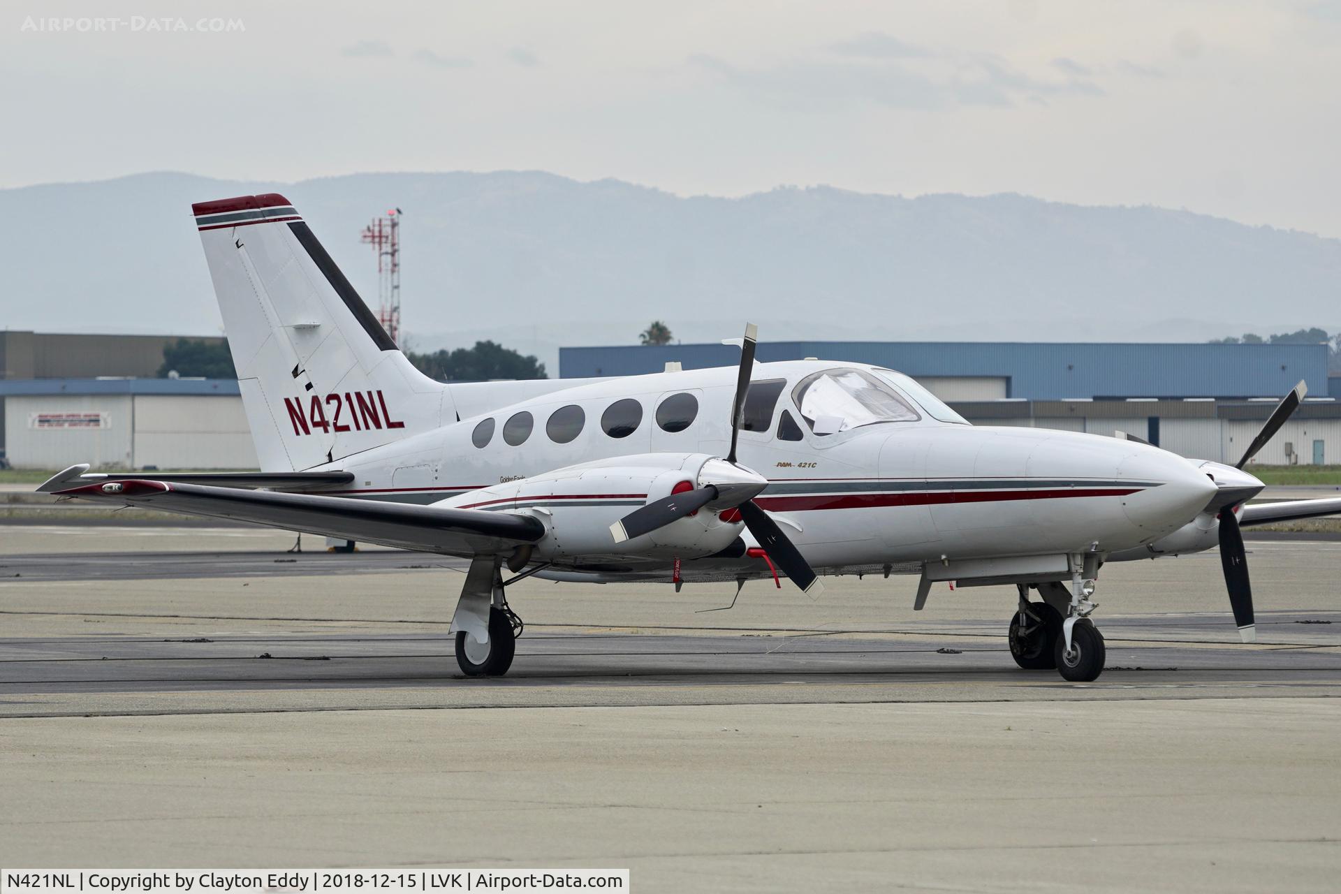 N421NL, 1977 Cessna 421C Golden Eagle C/N 421C0434, Livermore Airport California 2018.