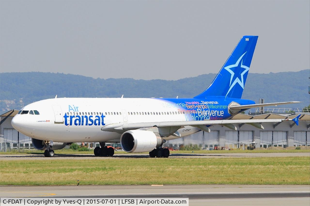 C-FDAT, 1992 Airbus A310-308 C/N 658, Airbus A310-308, Taxiing to holding point rwy 15, Bâle-Mulhouse-Fribourg airport (LFSB-BSL)