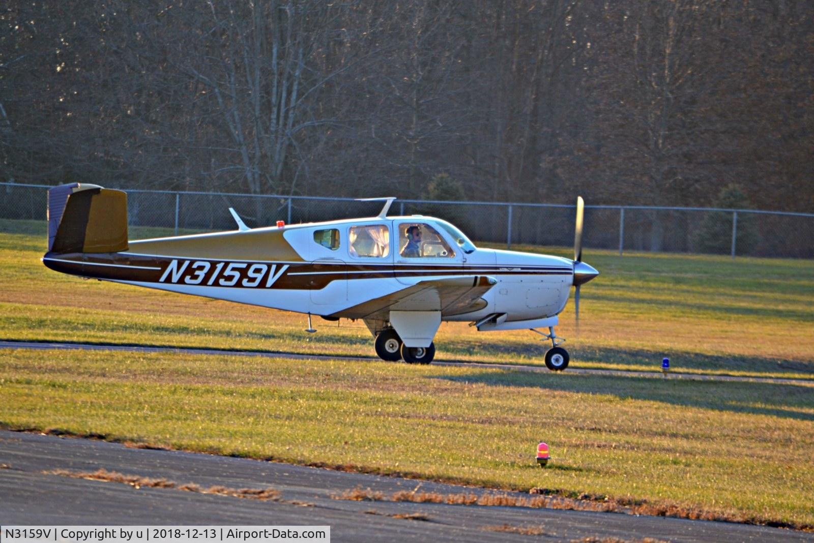 N3159V, 1947 Beech 35 Bonanza C/N D-589, KH 59V Taxi 12-13-18