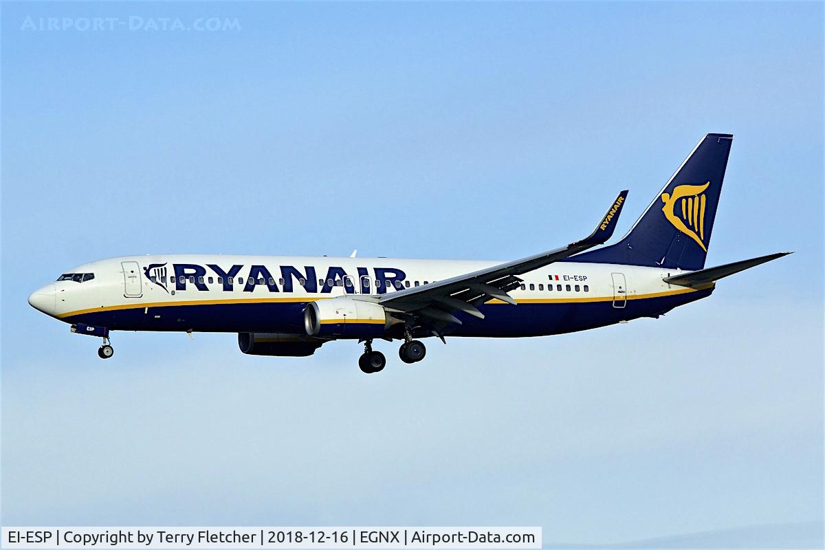 EI-ESP, 2011 Boeing 737-8AS C/N 34990, At East Midlands Airport