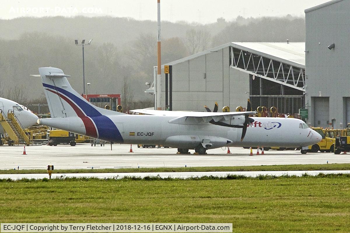 EC-JQF, 1989 ATR 72-201 C/N 147, At East Midlands Airport