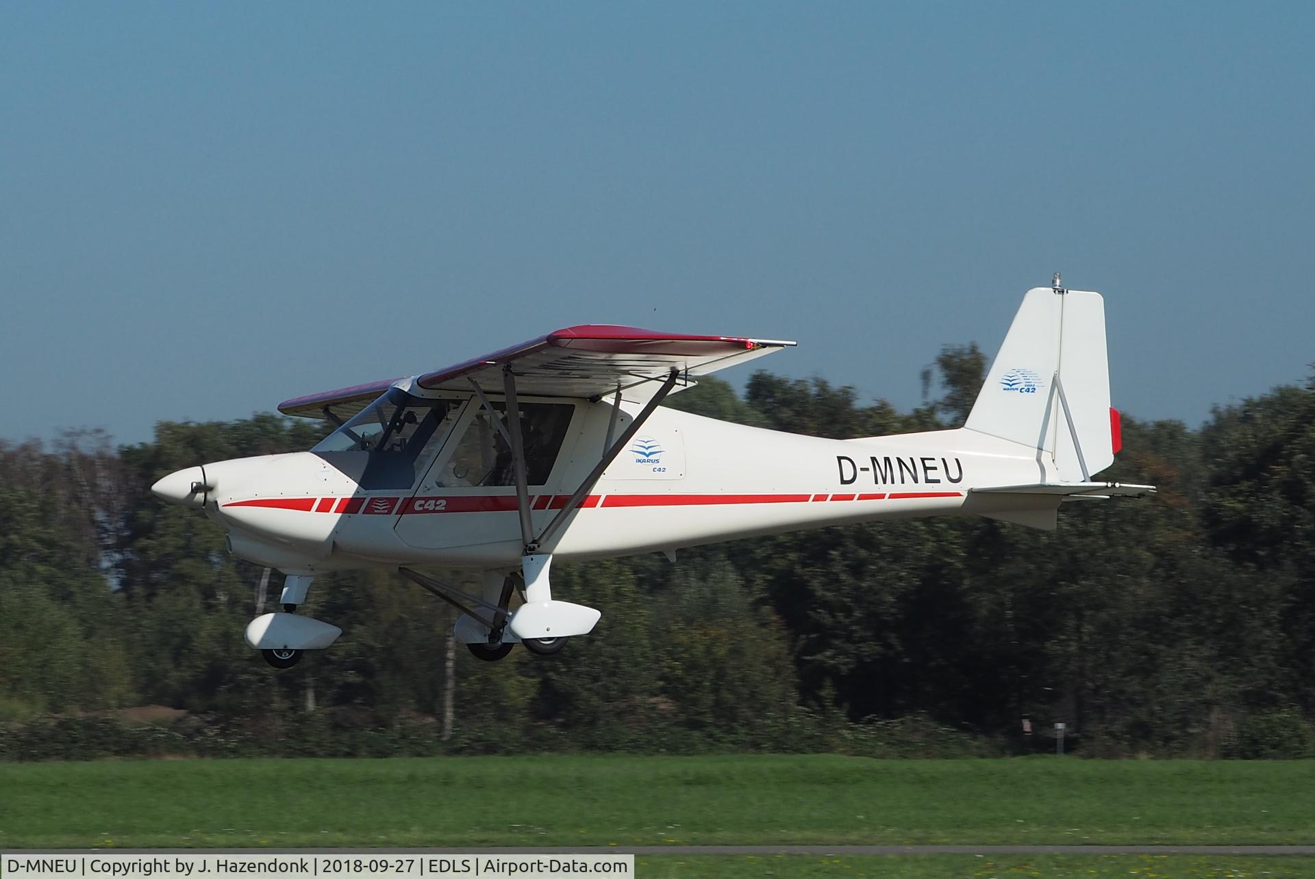 D-MNEU, Comco  Ikarus C42 C/N 0203-6428, Landing at Stadtlohn