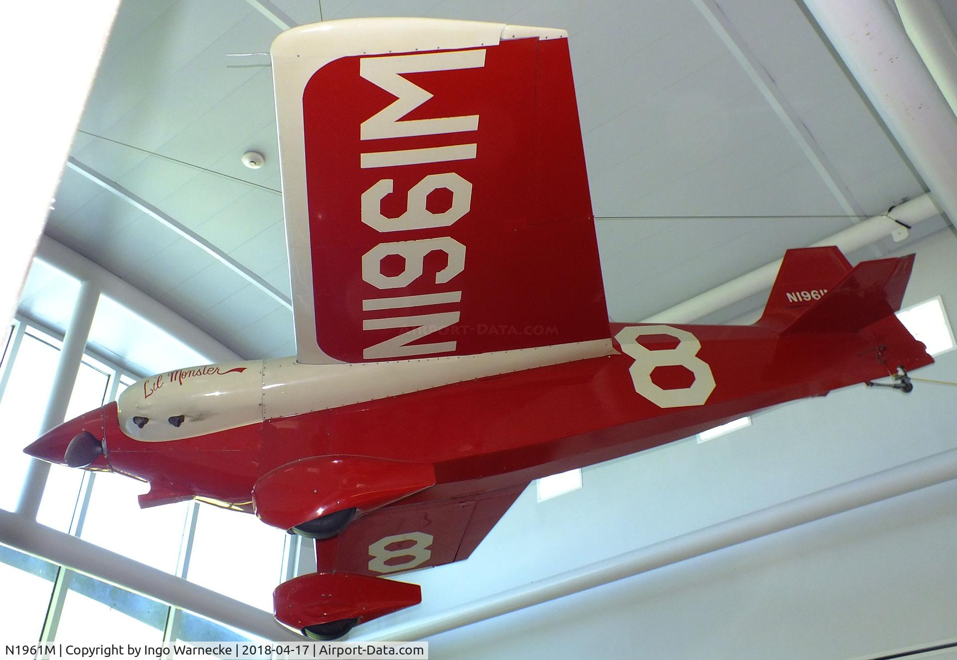 N1961M, Pitts Special Pellet C/N unknown, Pitts Special Pellet 'Lil Monster' at the Wedell-Williams Aviation and Cypress Sawmill Museum, Patterson LA