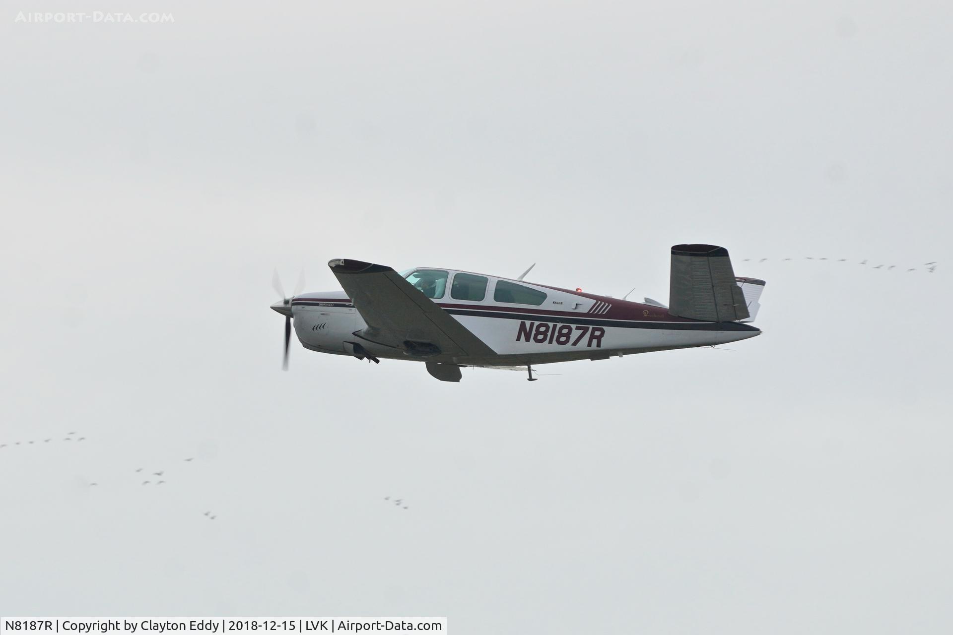 N8187R, 1974 Beech V35B Bonanza C/N D-9673, Livermore Airport California 2018.