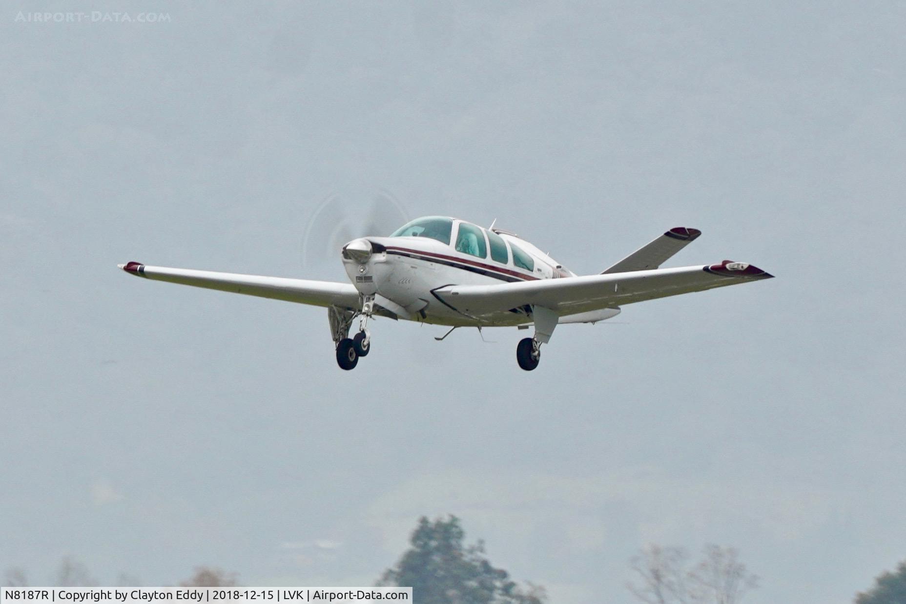 N8187R, 1974 Beech V35B Bonanza C/N D-9673, Livermore Airport California 2018.
